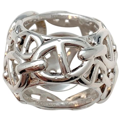 bague femme hermes argent